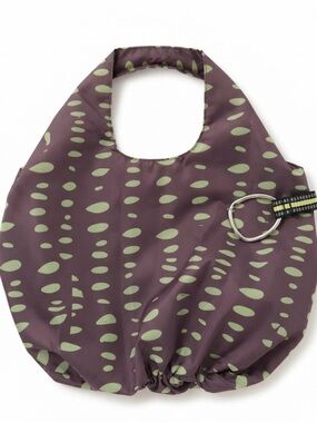 Light Green Polka Dot Purple Tote Bag